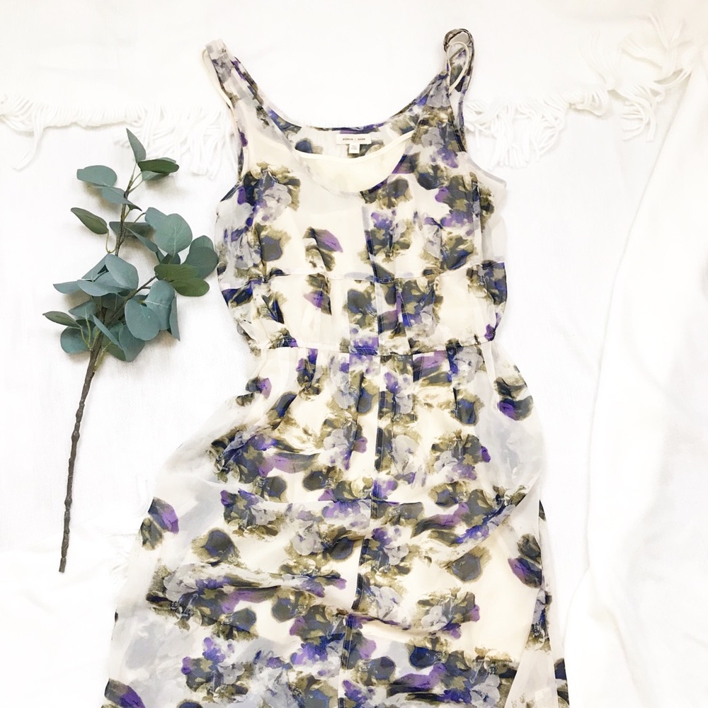 Silence + Noise Floral Maxi Sleeveless Dress L